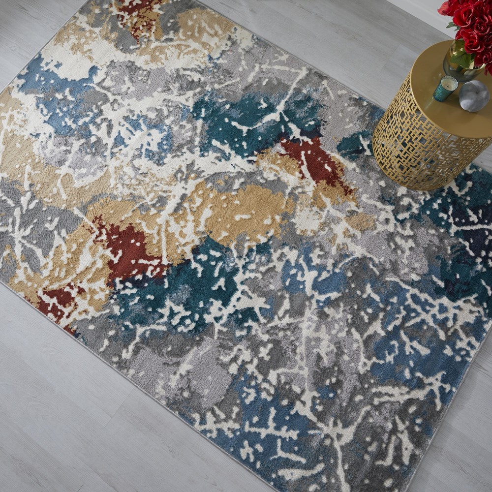 Zoe 1803 X Rugs in Abstract Distressed Multi